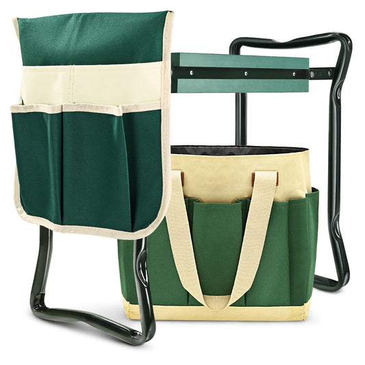 Garden Kneeler and Seat Heavy Duty, Upgraded Widened and Thickened Gardening Stools for Seniors, Foldable Gardening Bench Ergonomic Design, Effective Relief of Knee and Back Pain, Gift for Gardeners