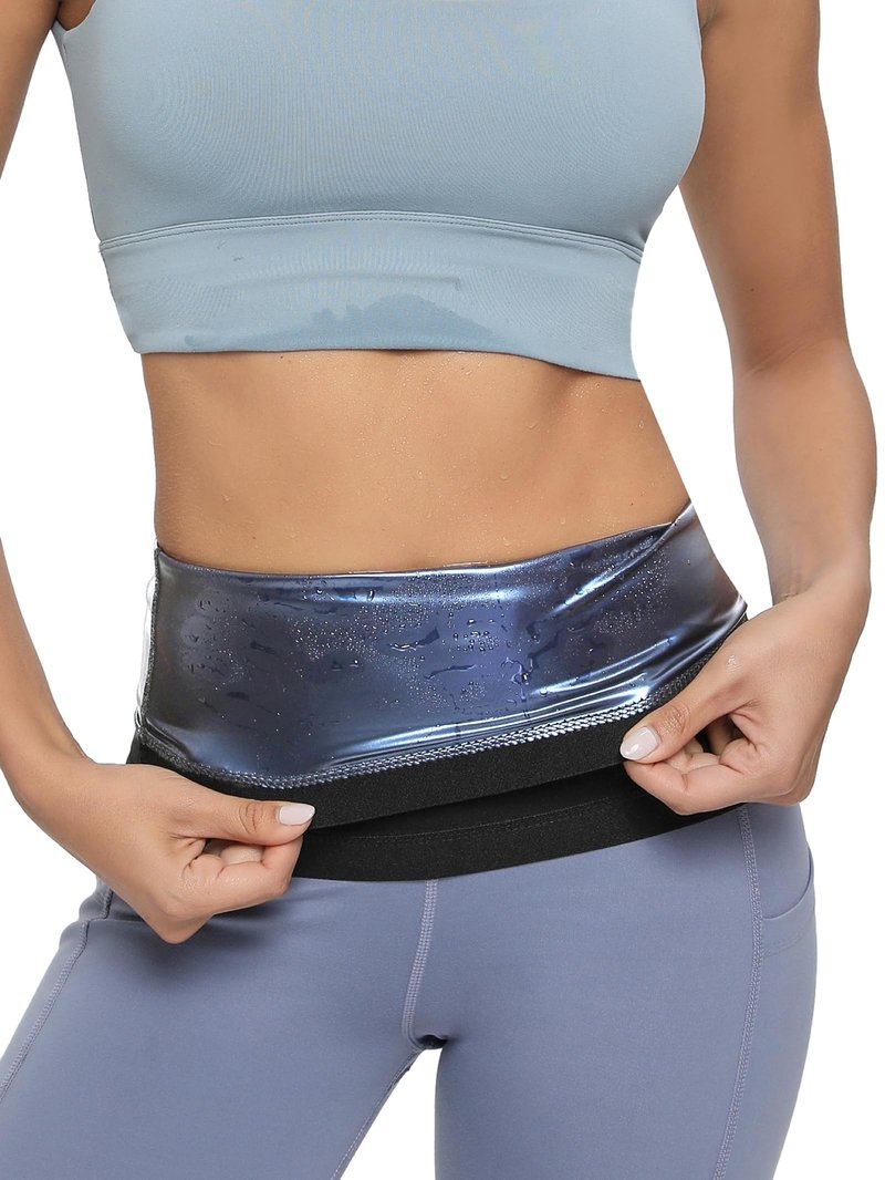 Dokelovy Sauna Suit Waist Trainer Band for Women, Waist Trimmer for Weight Loss Shapewear Slimming Belt for Workout Yoga Gym