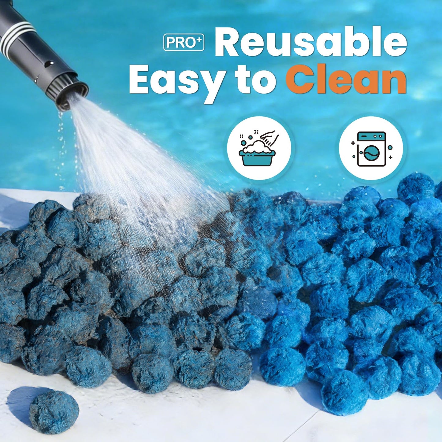 Vidapool 4.6 lbs Pool Filter Balls for Sand Filters, Reusable Blue Filter Media Balls for All Sand Filter Systems, Efficient & Lightweight Pool Sand Filter Balls, Replaces 150 lbs Pool Filter Sand