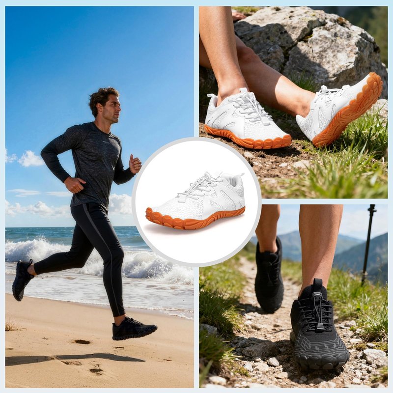 ELETON Barefoot Shoes Women Men Footwear, Wide Toe Box Hiking Zero Drop Non-Slip Quick-Dry River Boat Pool Beach Water Shoes, Lightweight Swimming Running Walking Sneakers Unisex