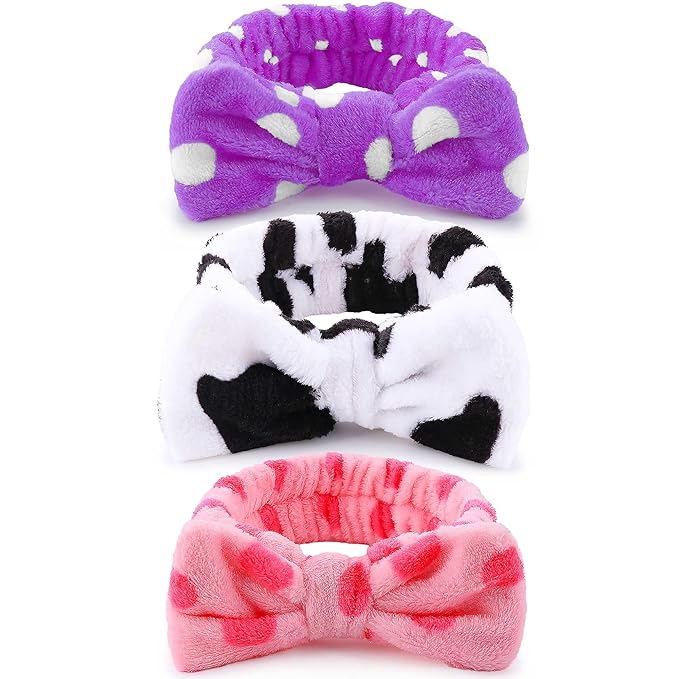 WSYUB 3PCS Spa Headbands, Headbands for Face Washing, Makeup Skincare Headband for Girls Women Spa Birthday Party
