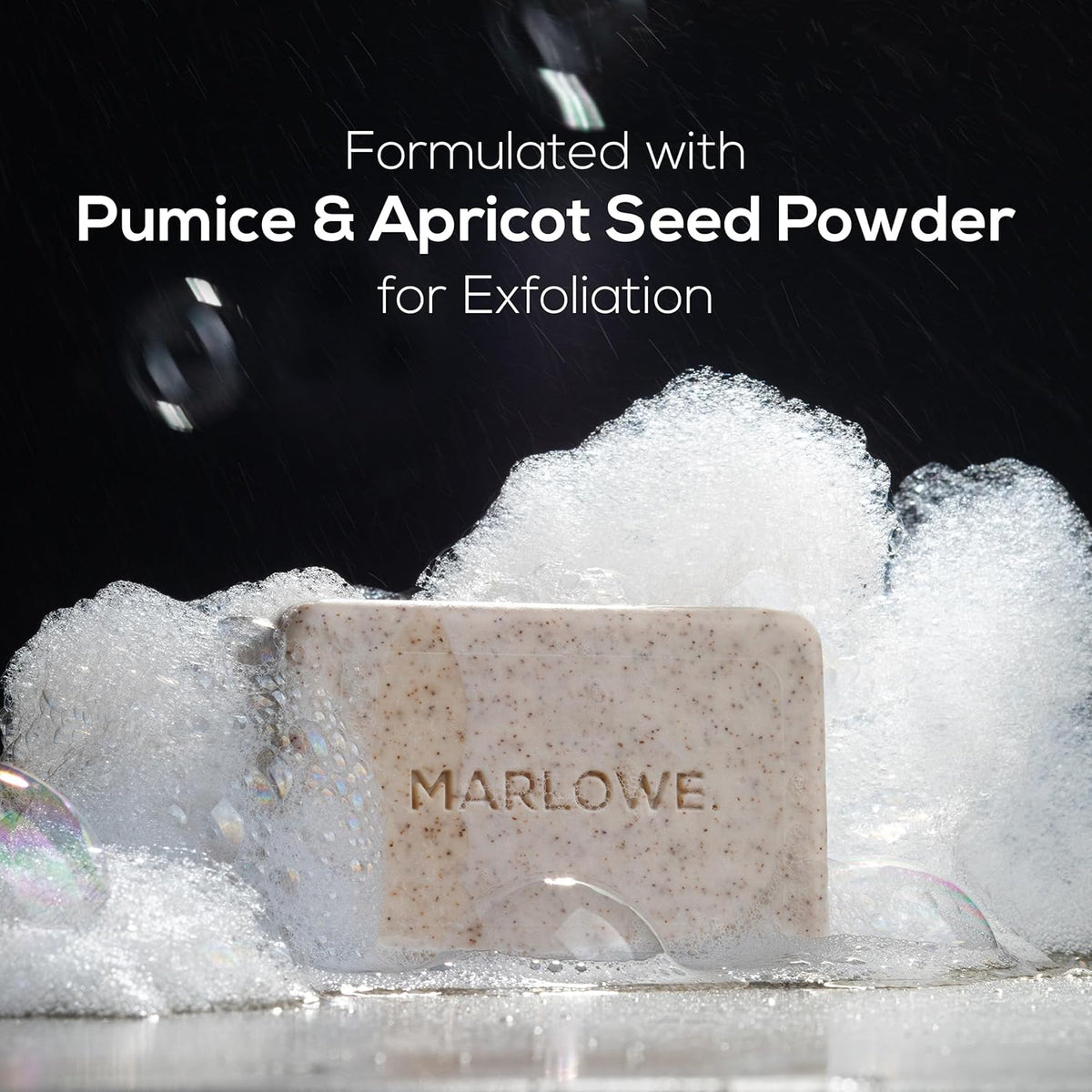 MARLOWE. No. 102 Body Scrub Soap 7 oz (3 Bars), Oud Wood, Exfoliating Soap Bar with Shea Butter, Olive Oil & Green Tea Extracts, Cleanses, Smooths & Revitalizes Skin, Earthy & Smoky Scent