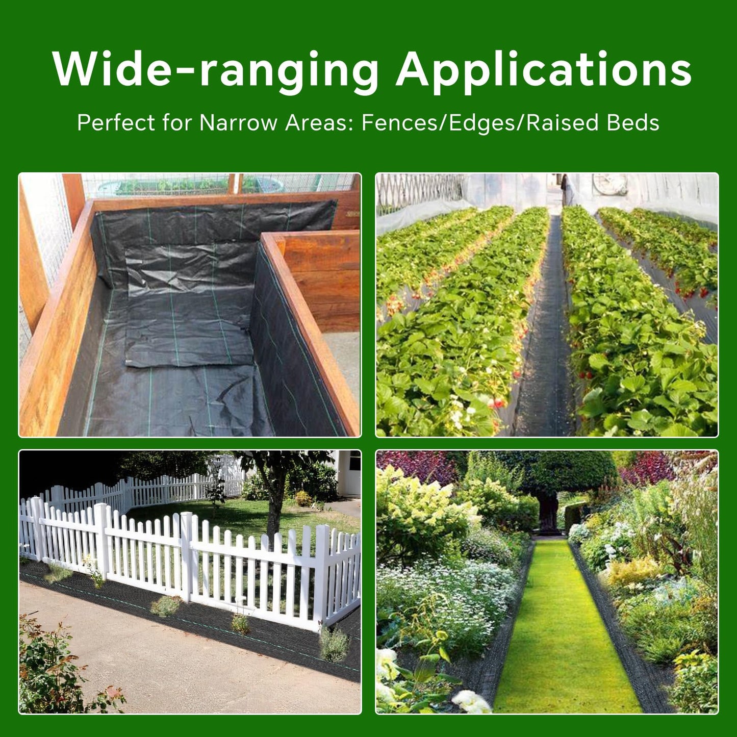 Vanver Weed Barrier Landscape Fabric Heavy Duty,1.4FT x 150 FTPremium Garden Weed Blocker Fabric for Weed Control, Plastic Ground Cover with Woven Weed Cloth,Durable Landscaping Fabric