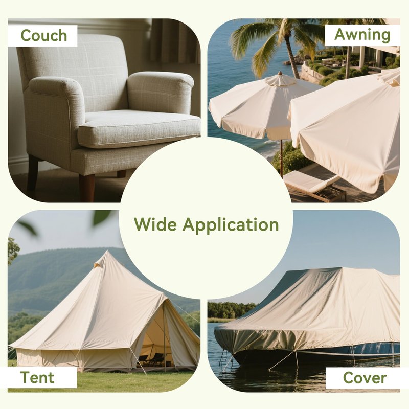 Besezx Canvas Repair Patch,Outdoor Gear Patch, 7.87x5.9 Inches 8PCS,Waterproof Self-Adhesive Fabric Repair Tape for Repairing Boat Covers,Sun Shades,Sofas,Tents,Lounge Chairs,Awnings (Beige)
