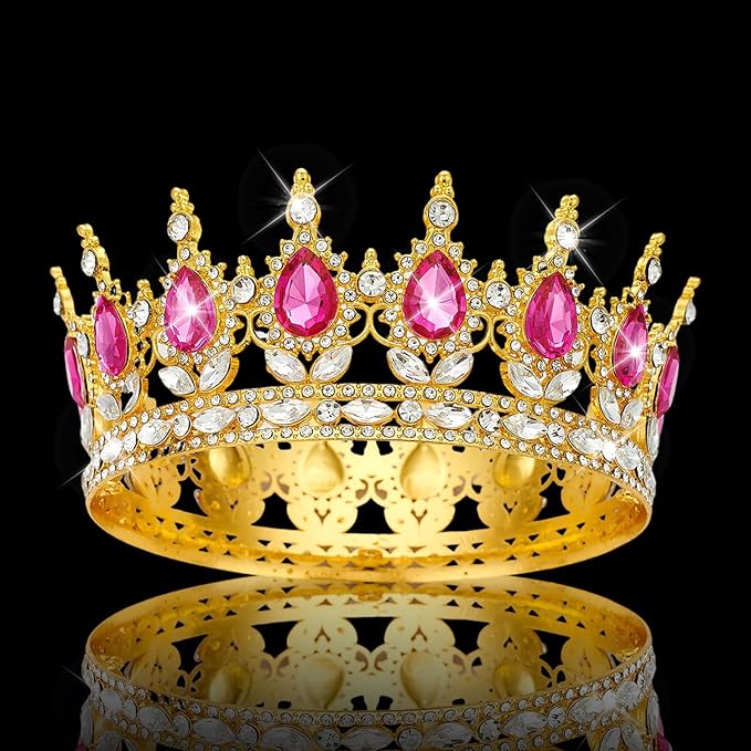 YOUlDIANZI Queen Crown Rhinestone Wedding Crowns and Tiaras for Women Costume Party Hair Accessories Princess Birthday Crown Crystal Bridal Crowns
