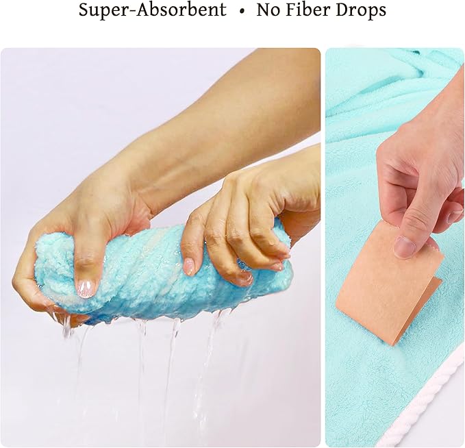 Towel Wrap Women Shower Robe Adjustable Closure Bathrobe with Hair Drying Towel & Spa Wraps