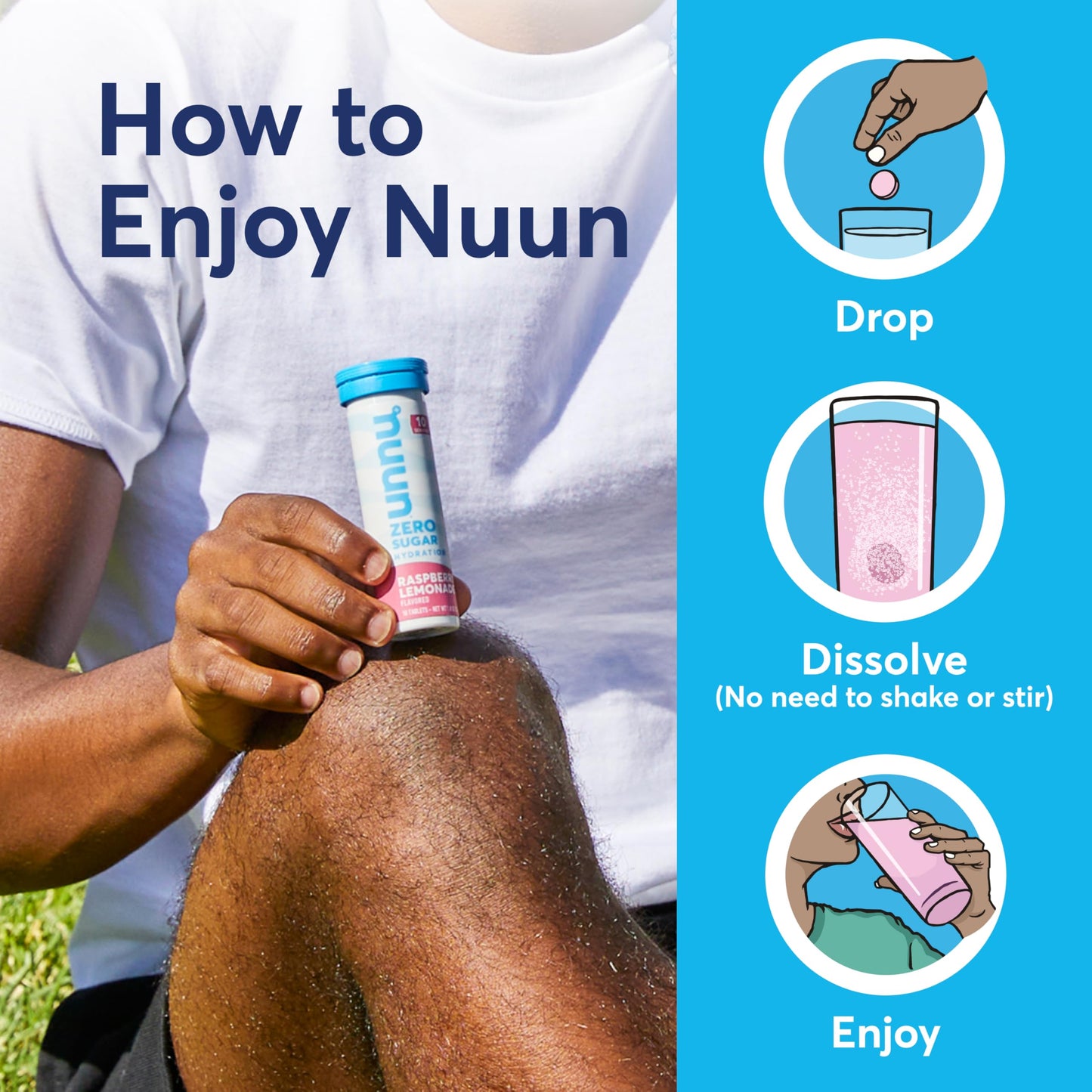 Nuun Zero Sugar Hydration Electrolyte Tablets - Sodium, Potassium, Chloride, Calcium, Magnesium, Light & Delicious Fruit Flavors, No Sugar, Gluten Free, Vegan, Mixed Citrus 4 Pack (40 Total Servings)