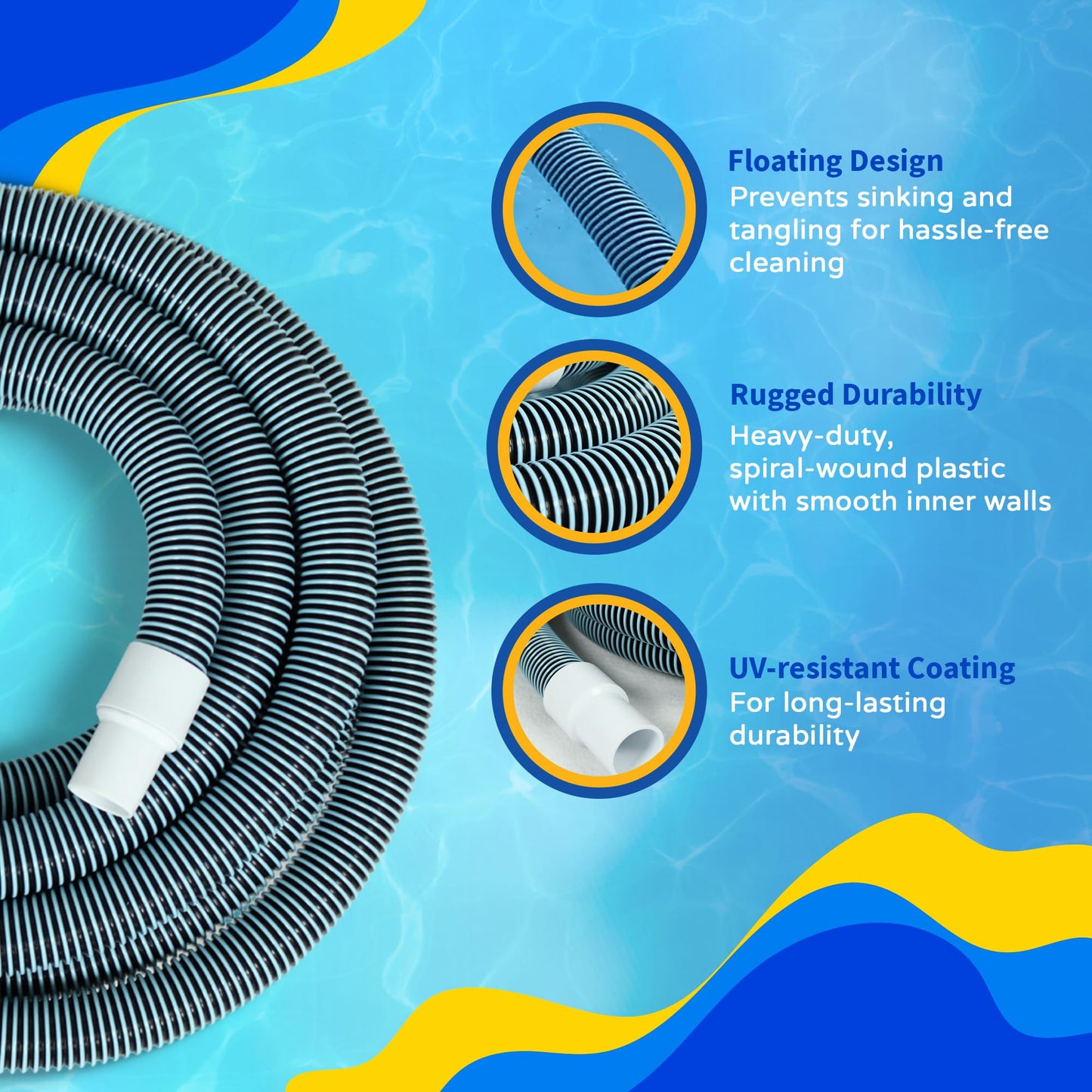 Haviland 18 ft. x 1-1/4 in. Premium Pool Vacuum Hose