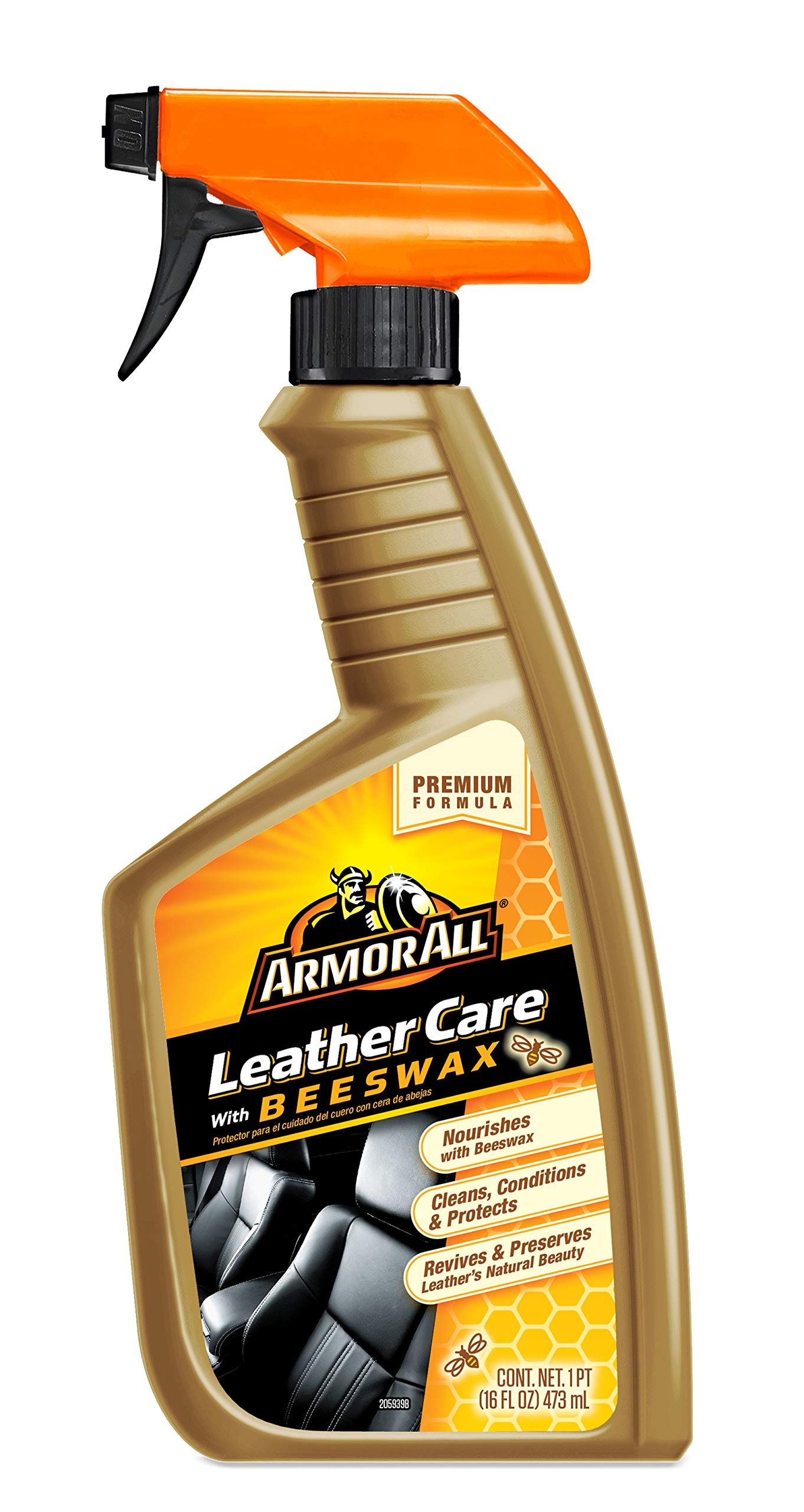 Armor All Car Leather Care Spray Bottle, Cleaner for Cars, Truck, Motorcycle, Beeswax, 4 Oz, Pack of 6, 18934-6PK