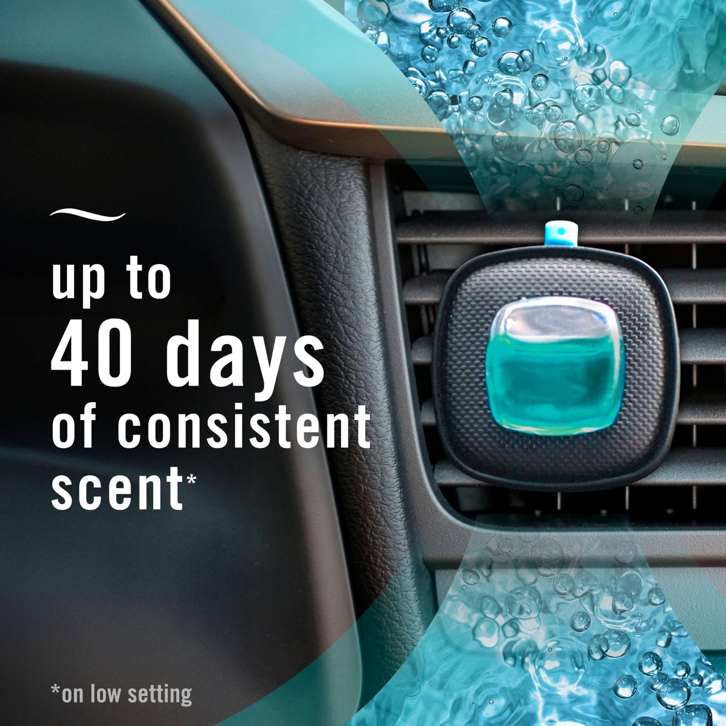 Febreze Car Air Freshener, Odor-Fighting Automotive Vent Clip, Scented Car Accessories, Long Lasting for Strong Odors, Unstopables Fresh Scent, .07 fl oz, 4 Count