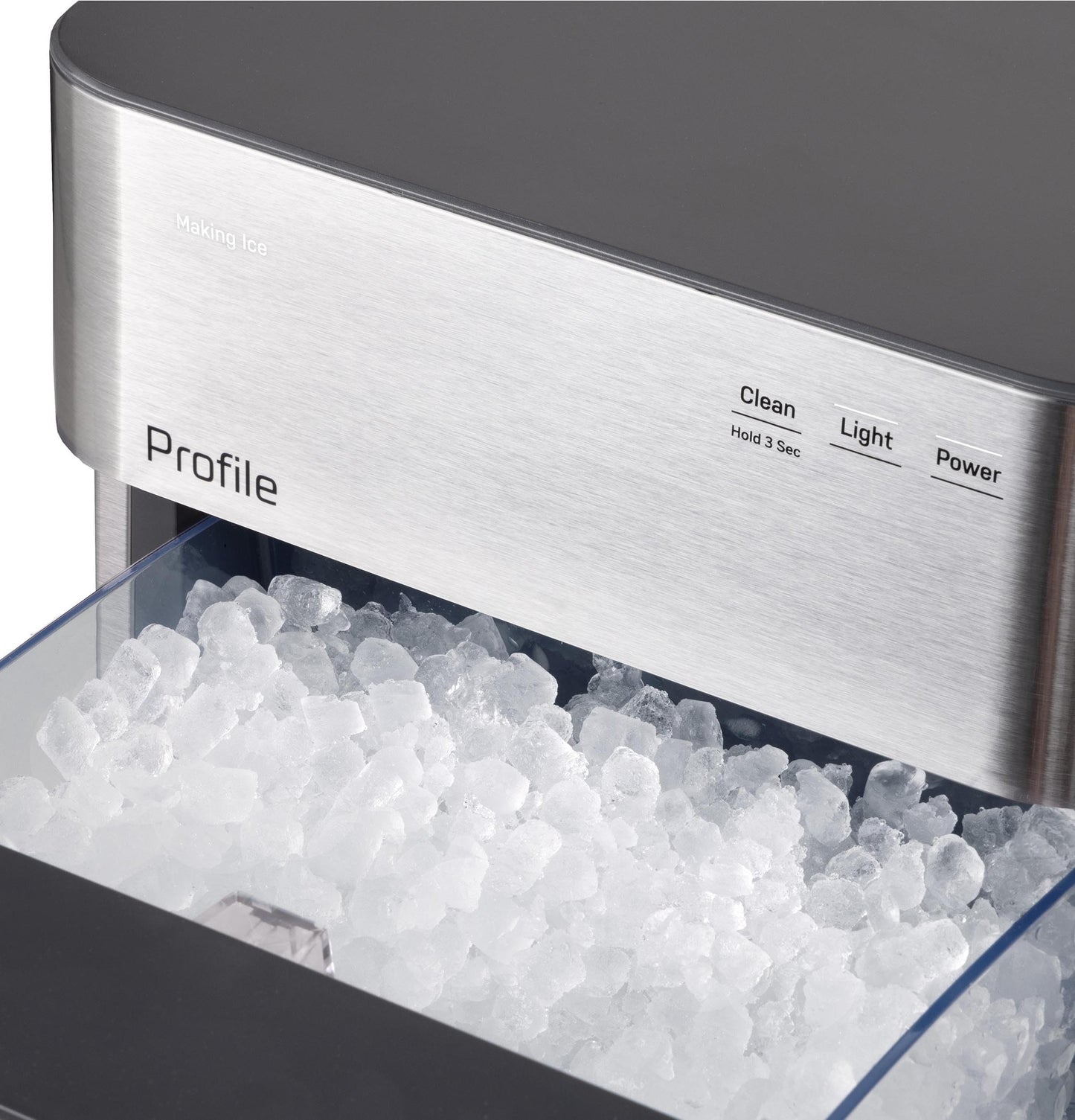 GE Profile Opal 2.0 Ultra Nugget Ice Maker with Scale Inhibiting Filter, Scoop Included, 38 lbs in 24 Hours, Pellet Ice Machine with WiFi & Smart Connected, Stainless Steel (Renewed)
