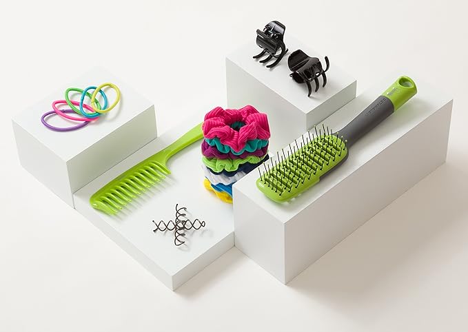 Goody Ouchless Jersey Scrunchies - 8 Ct, Assorted Neon Rainbow Tones, Damage-Free, Dentless & Secure Hold Hair Ties, Gentle Hair Accessories for Women & Men, All Day Comfort, All Hair Types