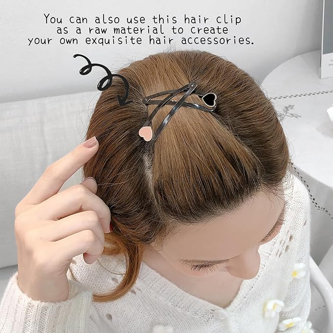 Colorful Snap Hair Clips Hair Barrettes for Girls,Clips Candy Color Hair Accessories for Kids Teens, Toddlers,Women (Color=Black | Pack=80-Pack)