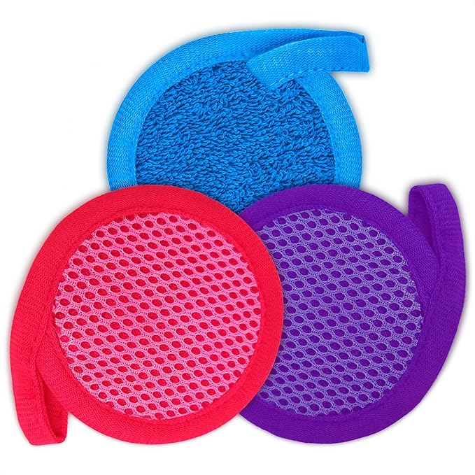 Makeup Remover Cloth Exfoliating Face Scrub - 3Pcs Microfiber Cloth Facial Blackhead Remover Reusable Eye Makeup Remover Pads Face Cleansing Wipes for Women, Men - Exfoliating Washcloth Acne Wipes
