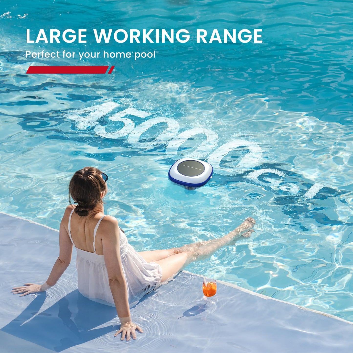 Enhulk PI25 Solar Pool Ionizer, Floating Copper Ionizer for Pool - Cleans Pools Up to 40,000 Gallons, Ideal for Above Ground, In-Ground Pools, Spas, and Hot Tubs