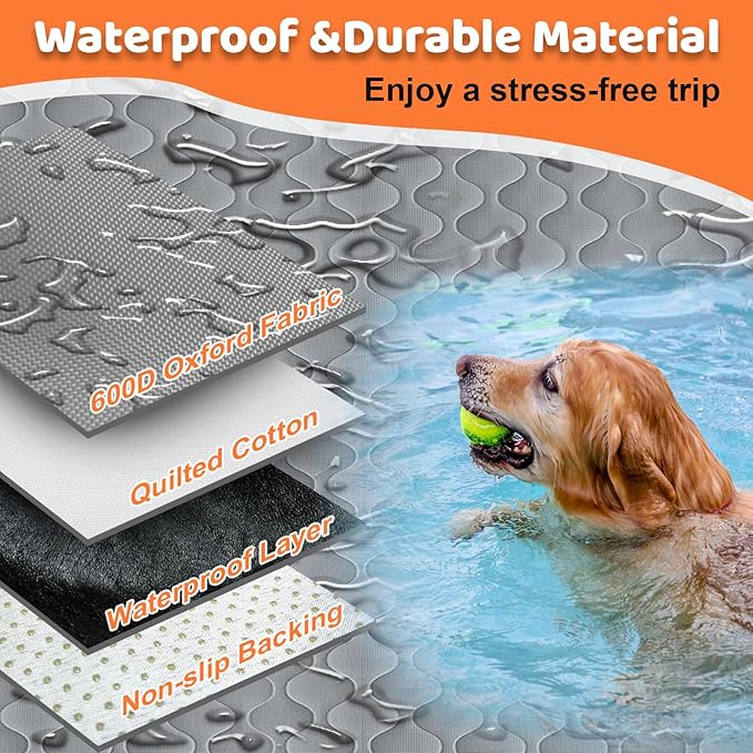URPOWER Dog Car Seat Cover for Back Seat - Waterproof Car Seat Protector for Child Carseat & Pets, Nonslip Car Seat Covers for Cars, SUVs & Small Trucks