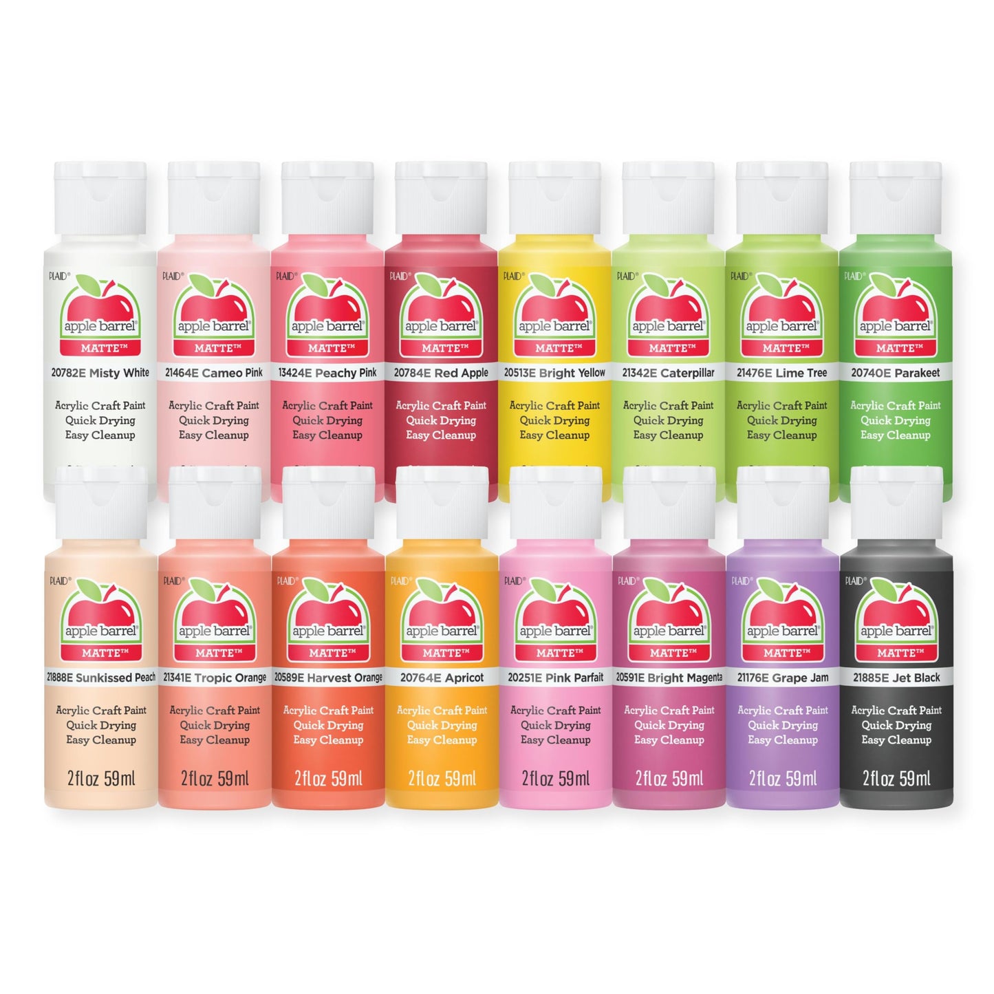 Apple Barrel, Fruity Fusion 16 Piece Paint Set, Perfect for DIY Arts and Crafts Projects