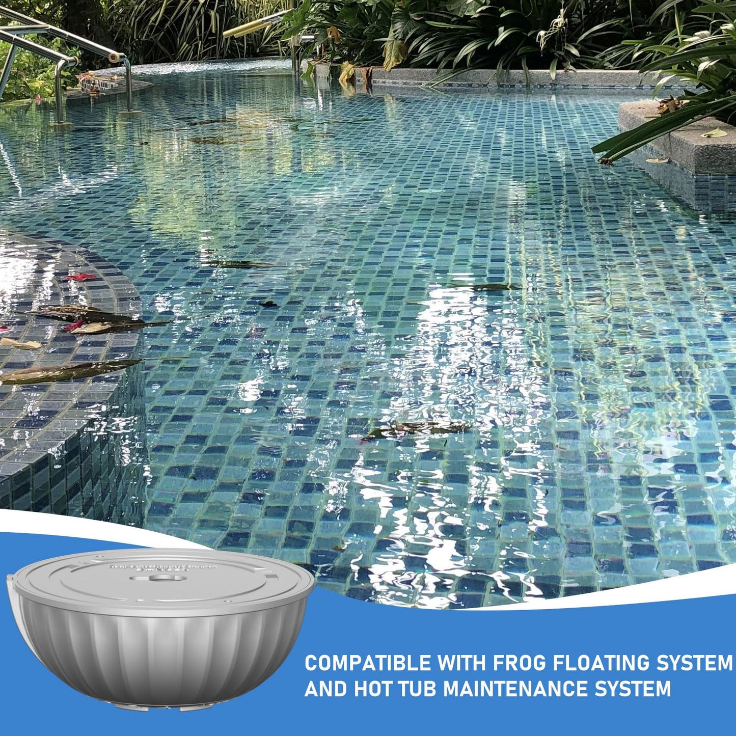 Vickmons Hot Tubs Replacement Cartridges Compatible with Frog @Ease Floating System SmartChlor Cartridges, Ideal for Hot Tubs Up to 600 Gallons, (5 Packs)