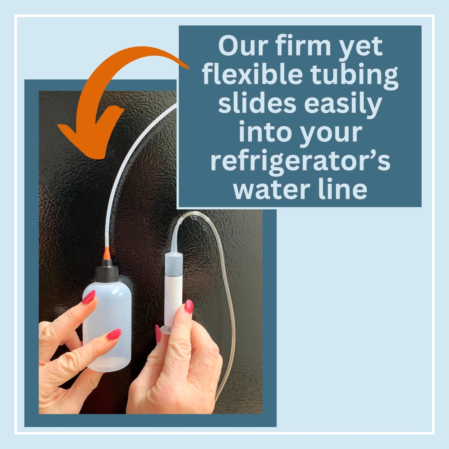 Clear Line - Frozen Refrigerator Water Line Tool - Patented Innovative New System - Large Hot Water Reservoir - 36 inch Firm Flex Tube - Made in The USA