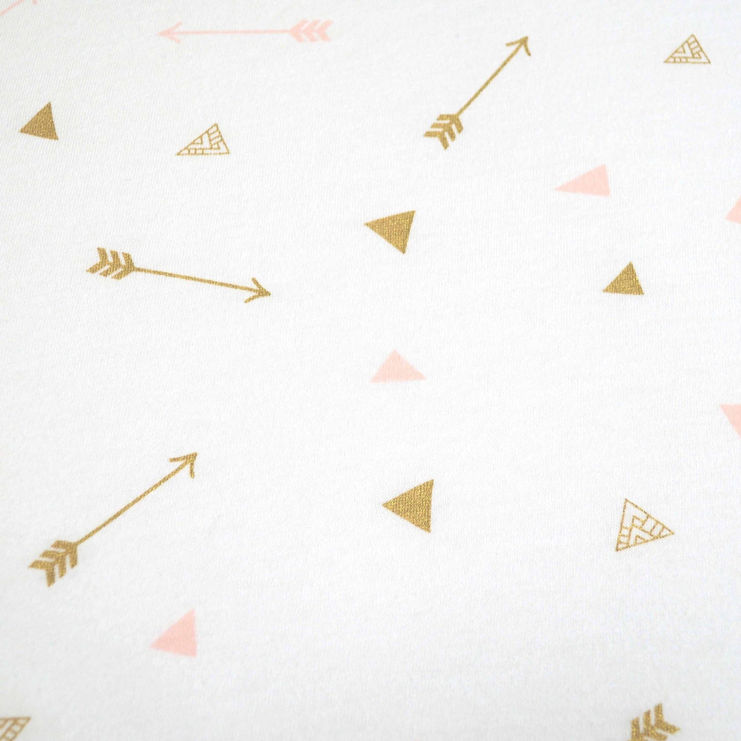 American Baby Company 2 Pack Fitted Crib Sheets 28" x 52", Soft Breathable Neutral 100% Cotton Jersey Sheet, Sparkle Gold/Pink Feathers/Arrows, for Boys and Girls, Fits Crib and Toddler Bed mattresses