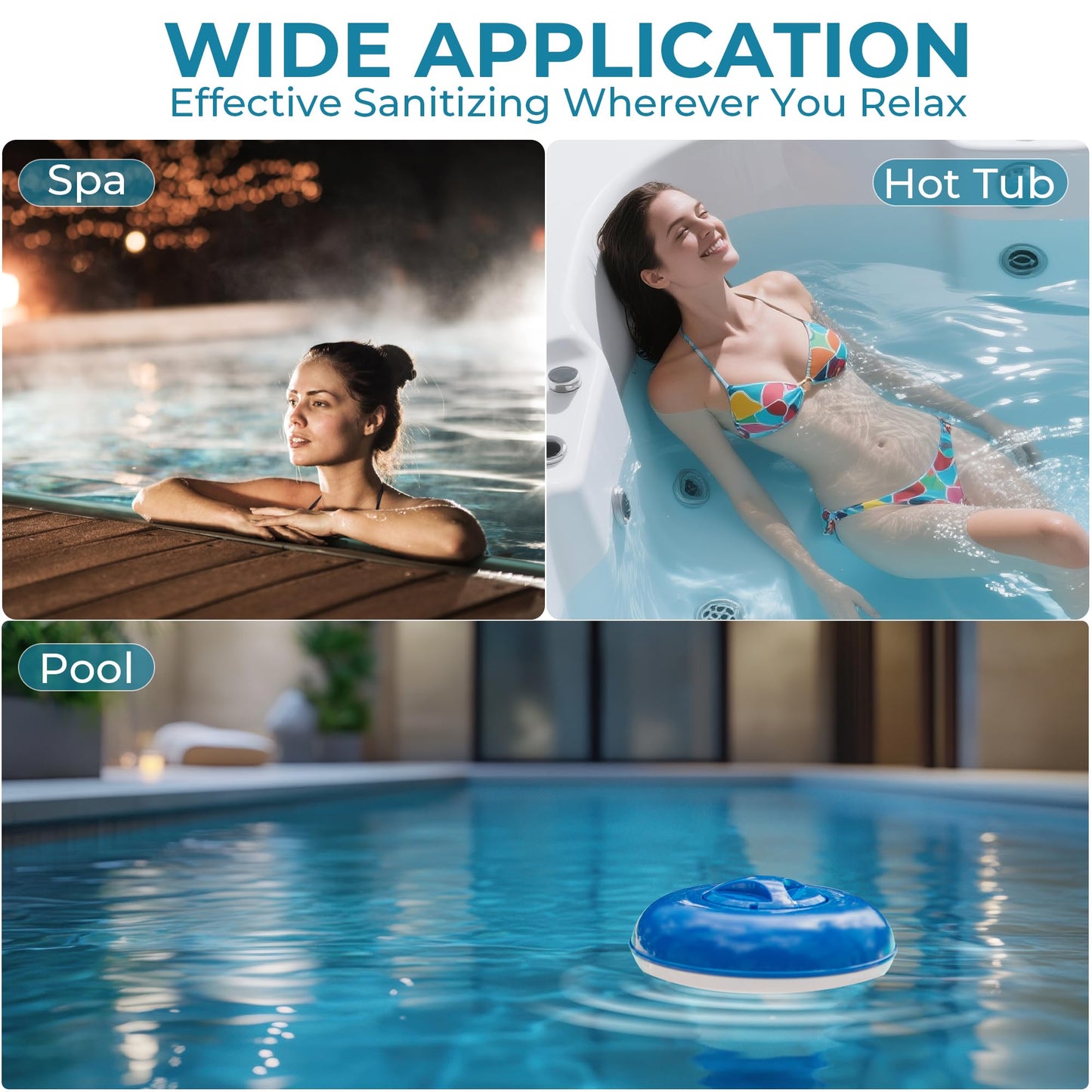 1 Inch Bromine Tablets | Brominating Chemical Sanitizer for Spas, Hot Tubs or Indoor Pools - Low Odor, Less Irritation, Pre-Stabilized, Long-Lasting, Chlorine Alternative - 8 lbs
