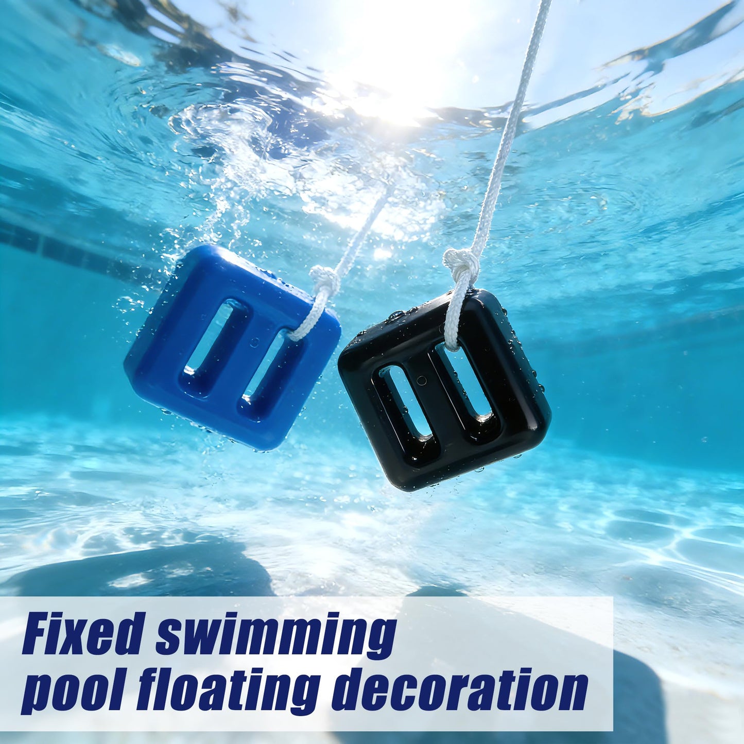 DECOHS 4 Pack 150g Pool Float Anchor Replacement Set, Pool Fountain Float Weight with String, Pools Weight Floating Anchor for Lake Floats Fountains Swimming Areas