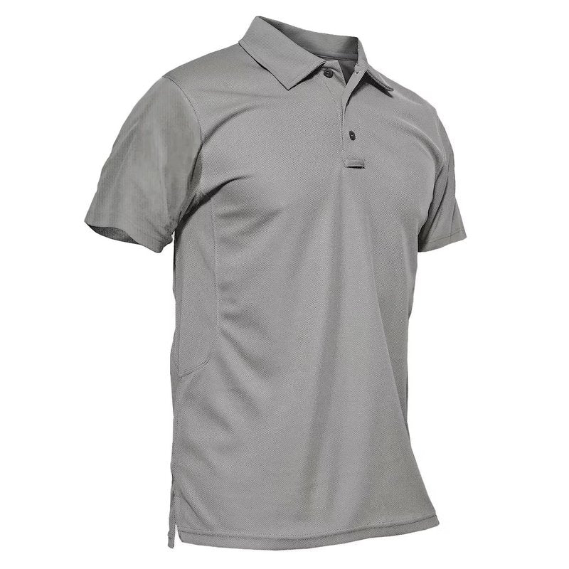 MAGCOMSEN Work Shirts for Men Golf Shirts Fishing Shirts Casual Shirts Quick Dry Shirts Golf Polo Shirts Light Grey L