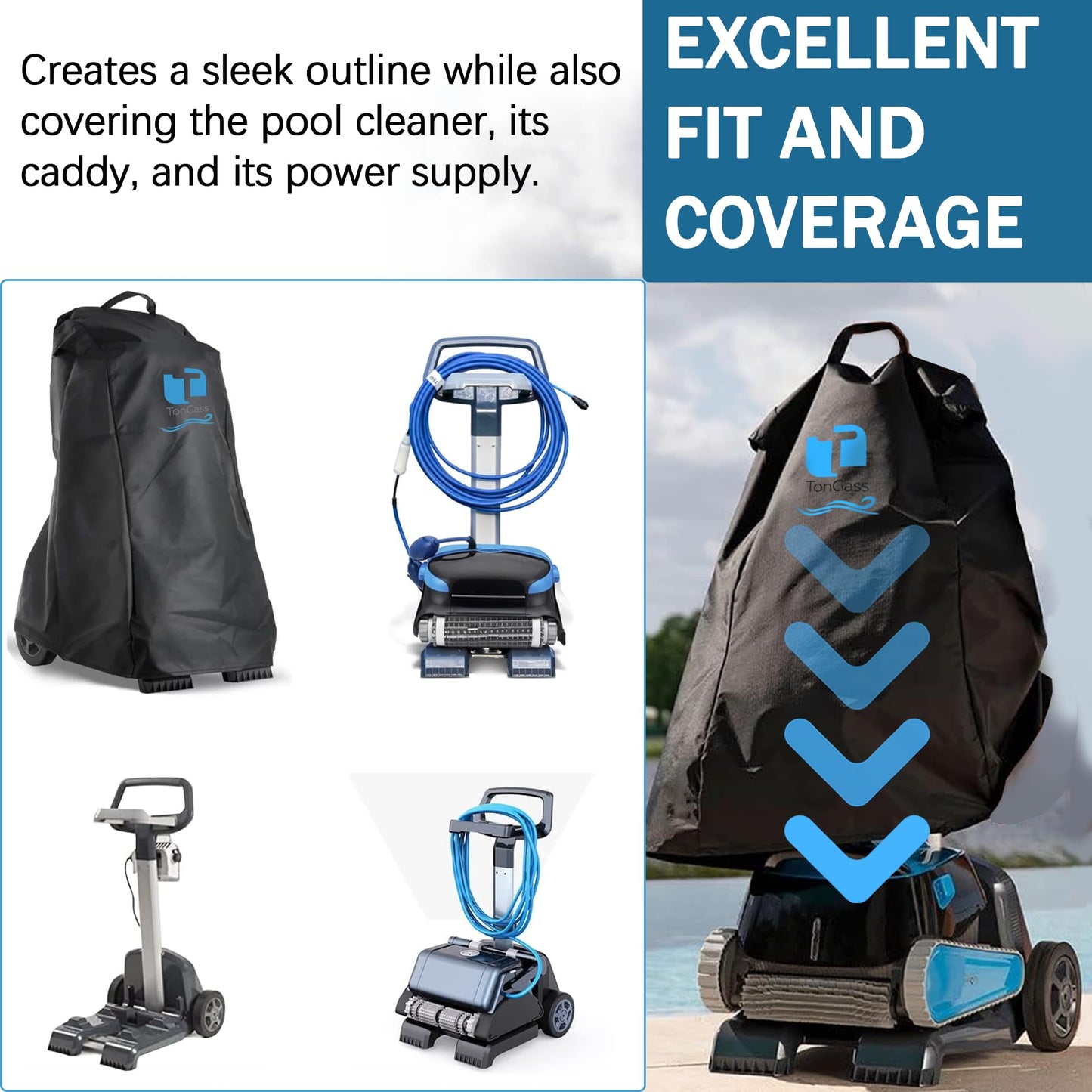 TonGass Swimming Pool Cleaner Cover Compatible with Dolphin Robotic Pool Cleaner Classic Caddy Cover Exact Replacement for Maytronics Part Number 9991794-R1
