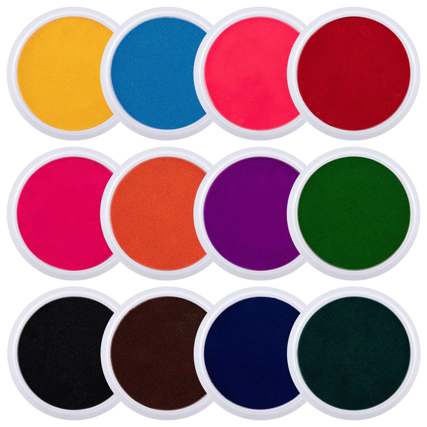 7" Large Ink Pads for Kids - Handprint Footprint Size Rainbow Stamps Pad, Safe & Washable Ink Pad for Fingerprint Painting Card Making Stamp Crafting Paper Wood Fabric Scrapbook Kids Birthday Gifts