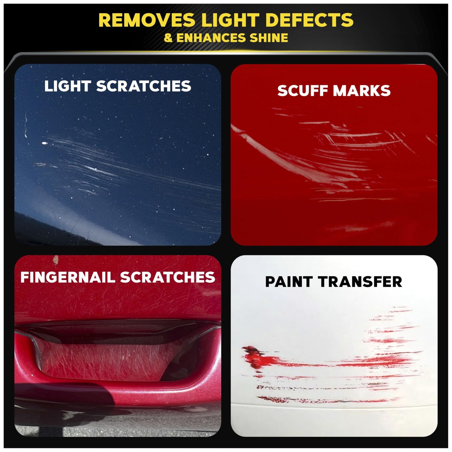 Meguiar's Quik Eraser Kit, Car Scratch Remover for Repairing Surface Blemishes, Car Scratch Repair Kit with ScratchX, Drill-Mounted Pad, and Microfiber Towel, 4 Count