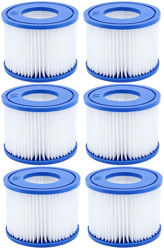 Pool Filter VI for Saluspa Hot Tub Filters Pump Replacement Cartridge Type VI, Hot tub Filters VI for Lay-Z-Spa, for Coleman SaluSpa Filters 90352E Swimming Pool Filter (6 Pack)
