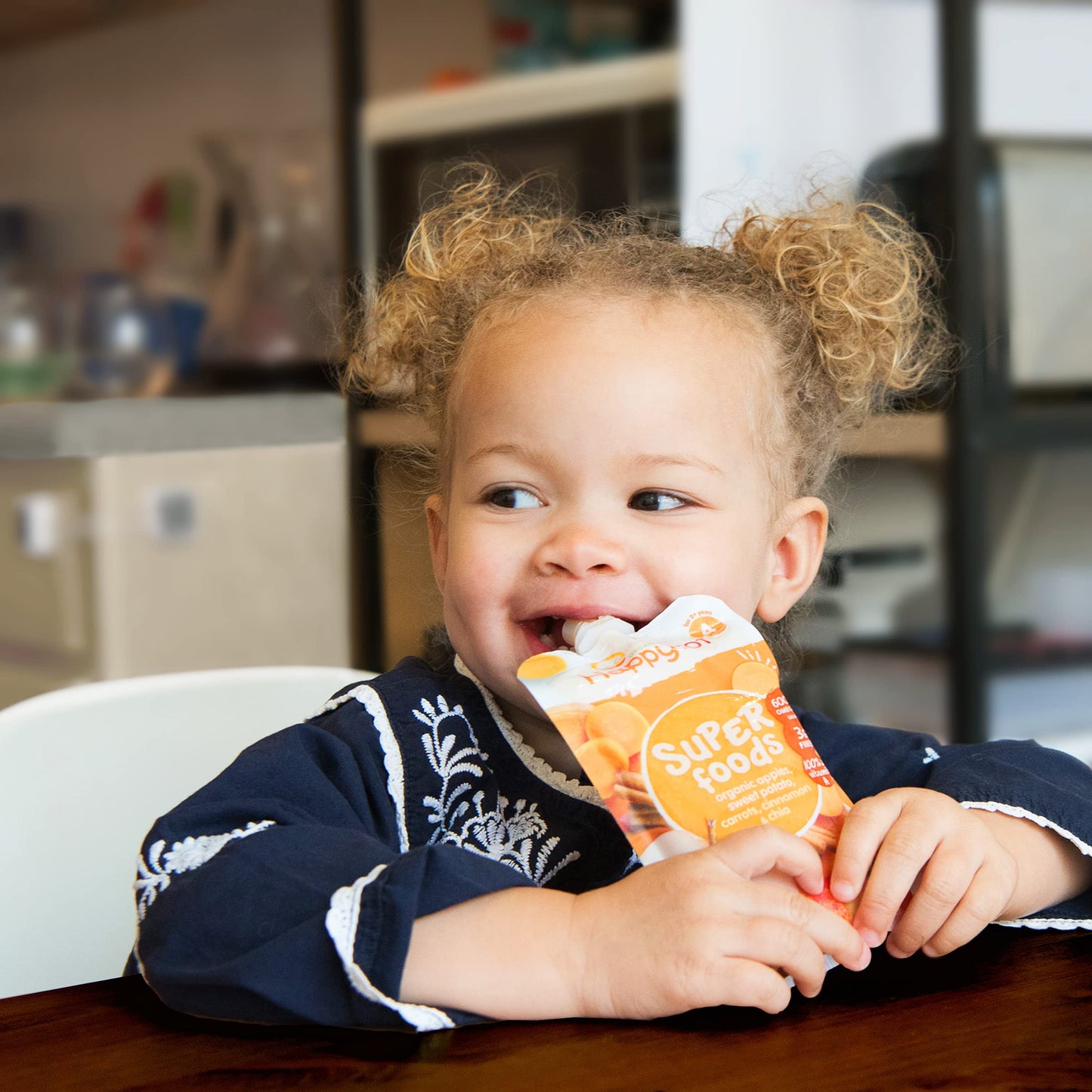 HAPPYTOT Organics Stage 4 Baby Food Pouches, Gluten Free, Vegan Snack, SuperFoods Fruit & Veggie Puree & Chia Variety Pack, 4.22 Ounce (Pack of 16), Amazon Exclusive