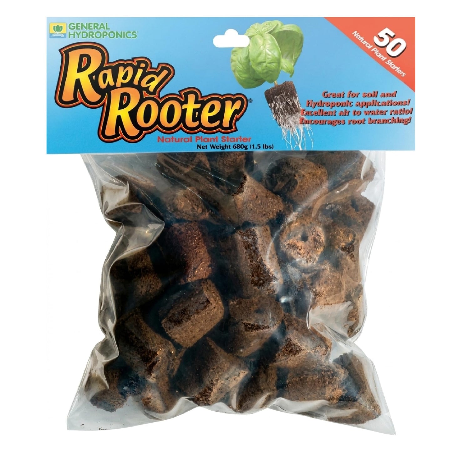General Hydroponics GH3253 Rapid Rooter Replacement Plugs 50 Count