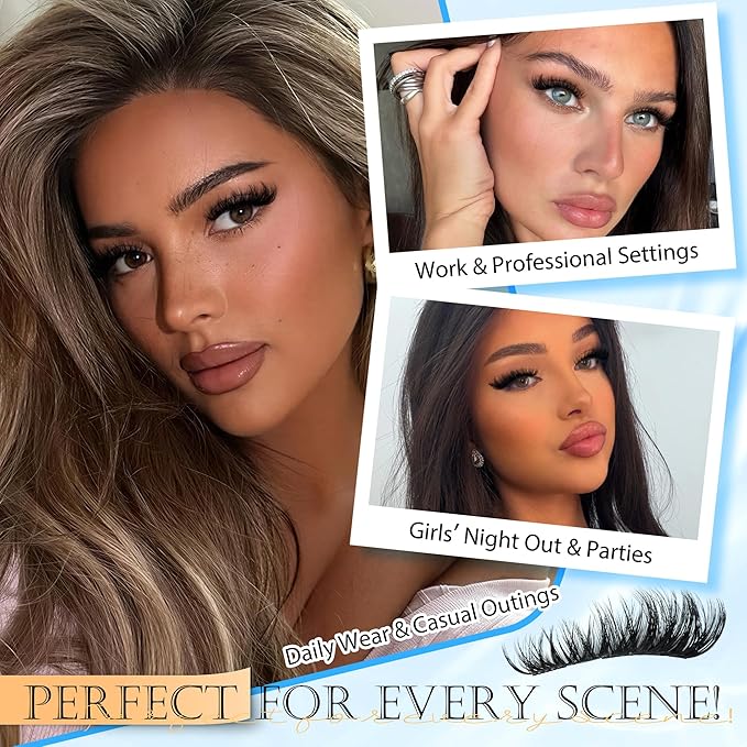 PHKERATA Fluffy Lash Clusters Wispy Eyelash Clusters Volume Clusters Eyelash Extensions, 10-16mm Mixed DIY Individual Lashes Cluster with Soft Thin Band, 108Pcs