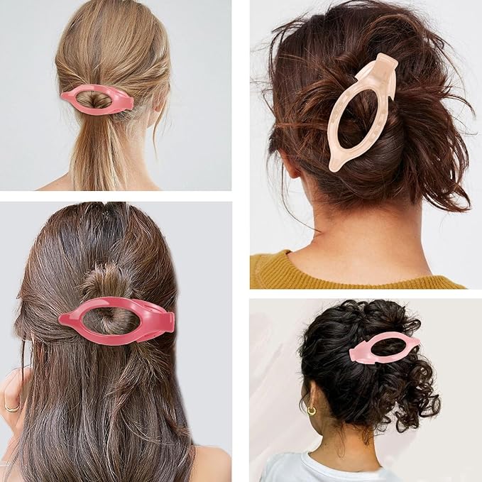 6 Packs Flat Hair Clips for Women, French Flat Claw Clips for Women Girls, Alligator Clips for Thick Thin Hair, Strong Hold Duck Billed Clips,4.7 Inches Hair Clips,Cherry Pink