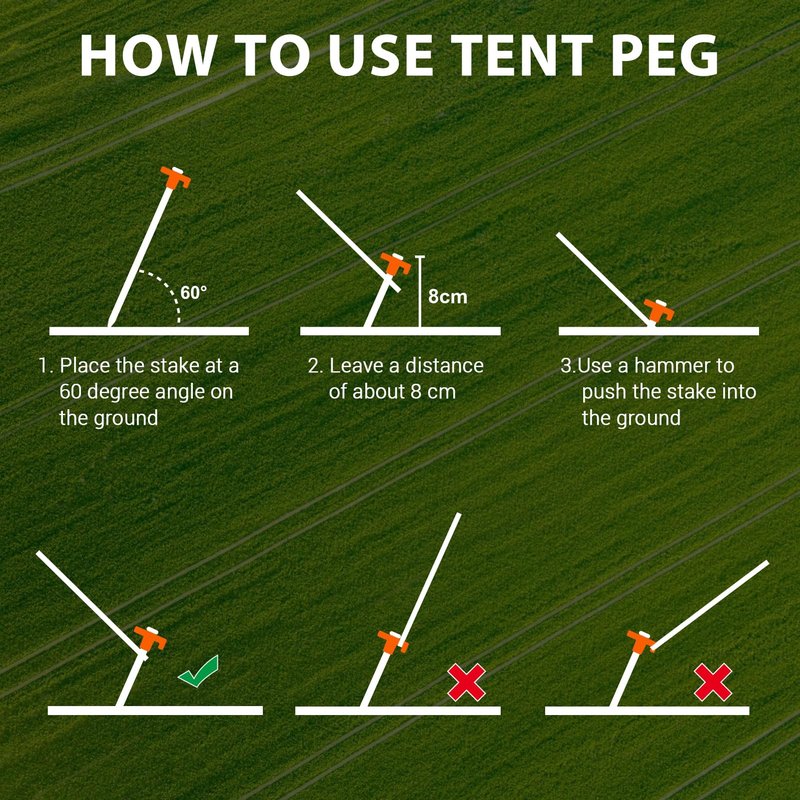 Eurmax USA 10-Pack Secure Protection Galvanized Tent Stakes,Rust-Proof Steel Canopy Anchors for High Winds,Heavy Duty Commercial Ground Pegs for Camping,Pop Up Tents&Gazebos - Includes 4x10ft Ropes