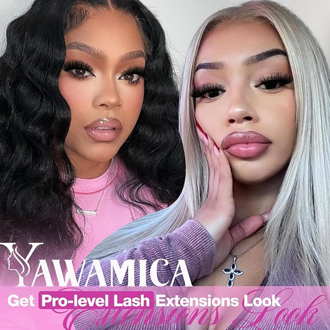 Yawamica Fluffy Lash Clusters Thick 200D Volume Eyelash Clusters 14-20mm Wispy Individual Lashes D Curly Cluster Eyelash Extensions 240pcs DIY Lash Extension for Beginners