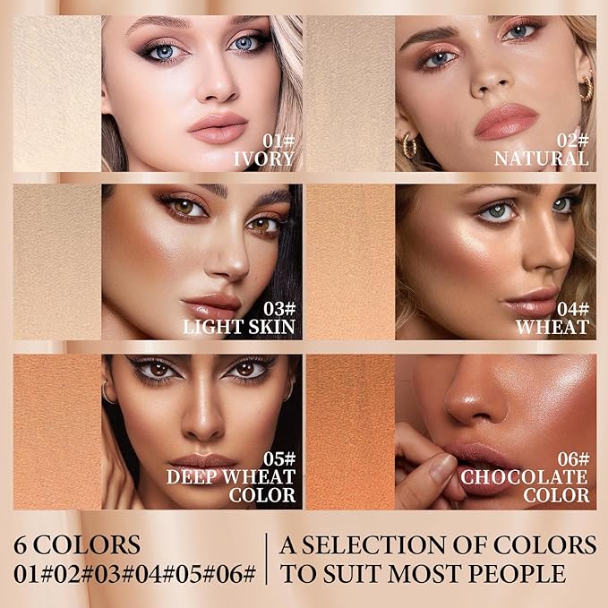 O'CHEAL Face Foundation Contour Stick Long-wear Lightweight Brighten Stick Blemish Contouring Face Concealer Beauty Makeup 01#IVORY