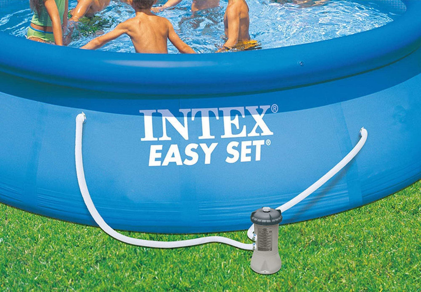 Intex 1.25" Diameter Easy to Install Accessory Pool Pump Replacement Hose, 59" Long for Intex Models 607 and 637, 2 Pack, White