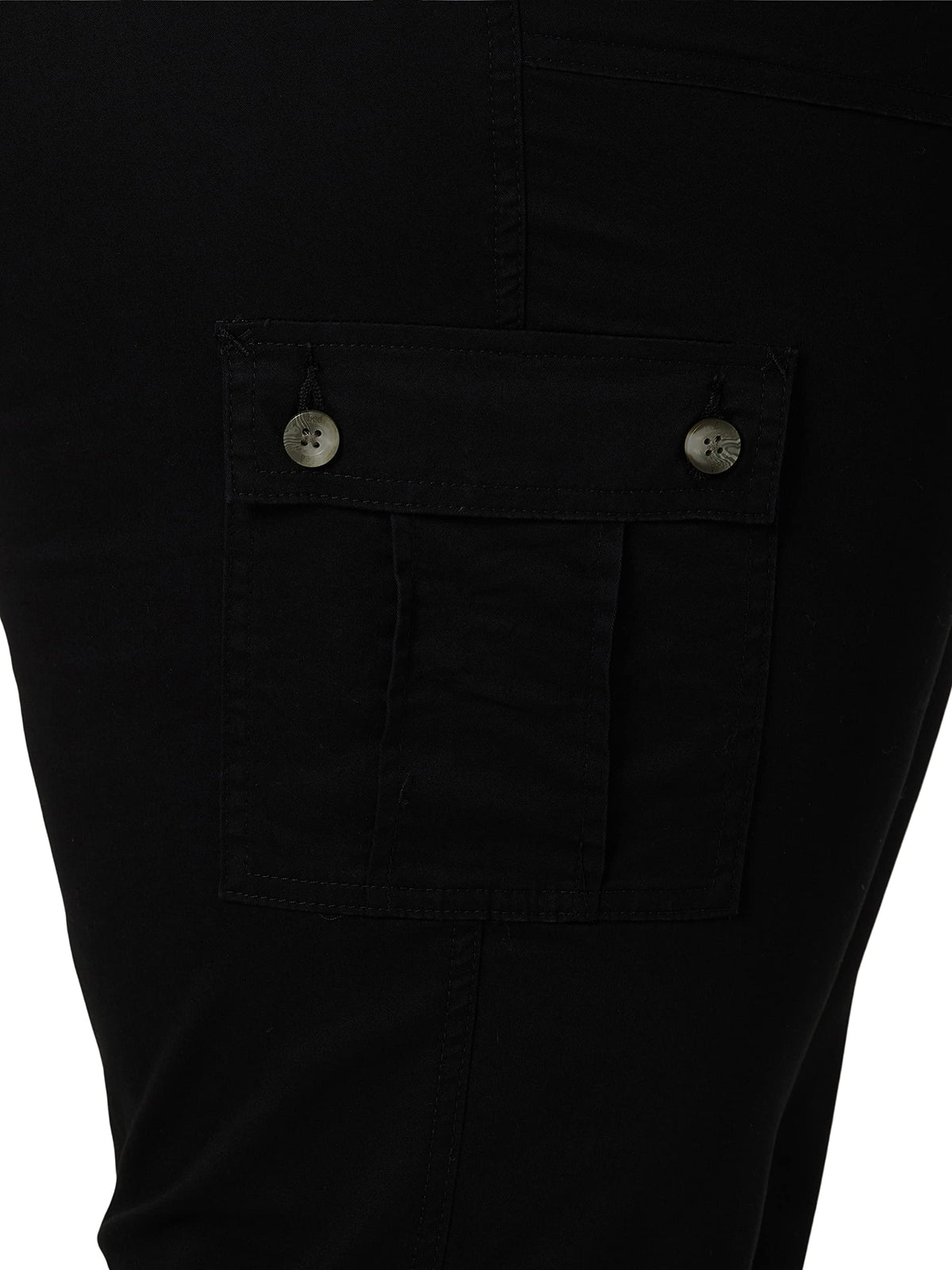 Lee Women's Plus Size Ultra Lux Comfort with Flex-to-Go Cargo Capri Pant Black 14 Plus