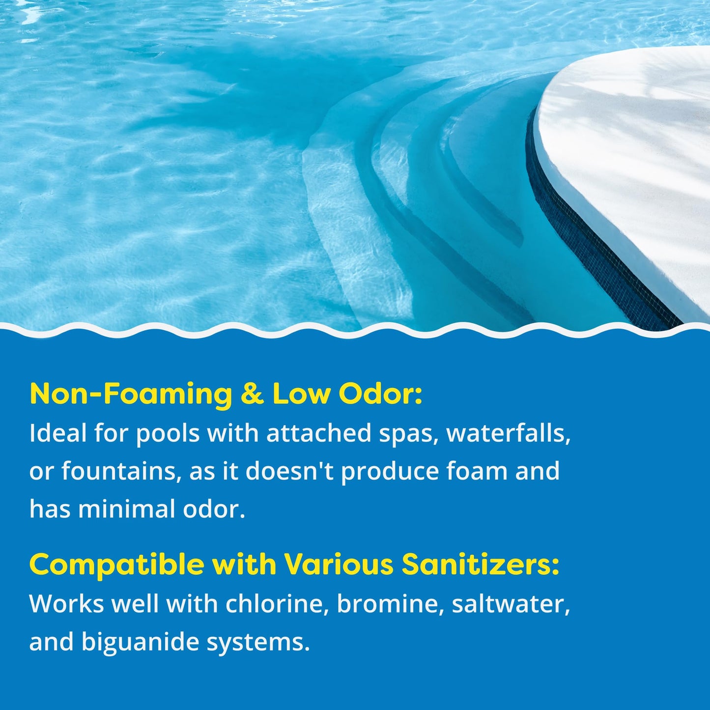 In The Swim Algaecide 60 Plus for Swimming Pools - Non-Metallic, Low Odor, Non-Foaming Algae Bloom Preventative - Chlorine Sanitizer Compatible - 1 Gallon