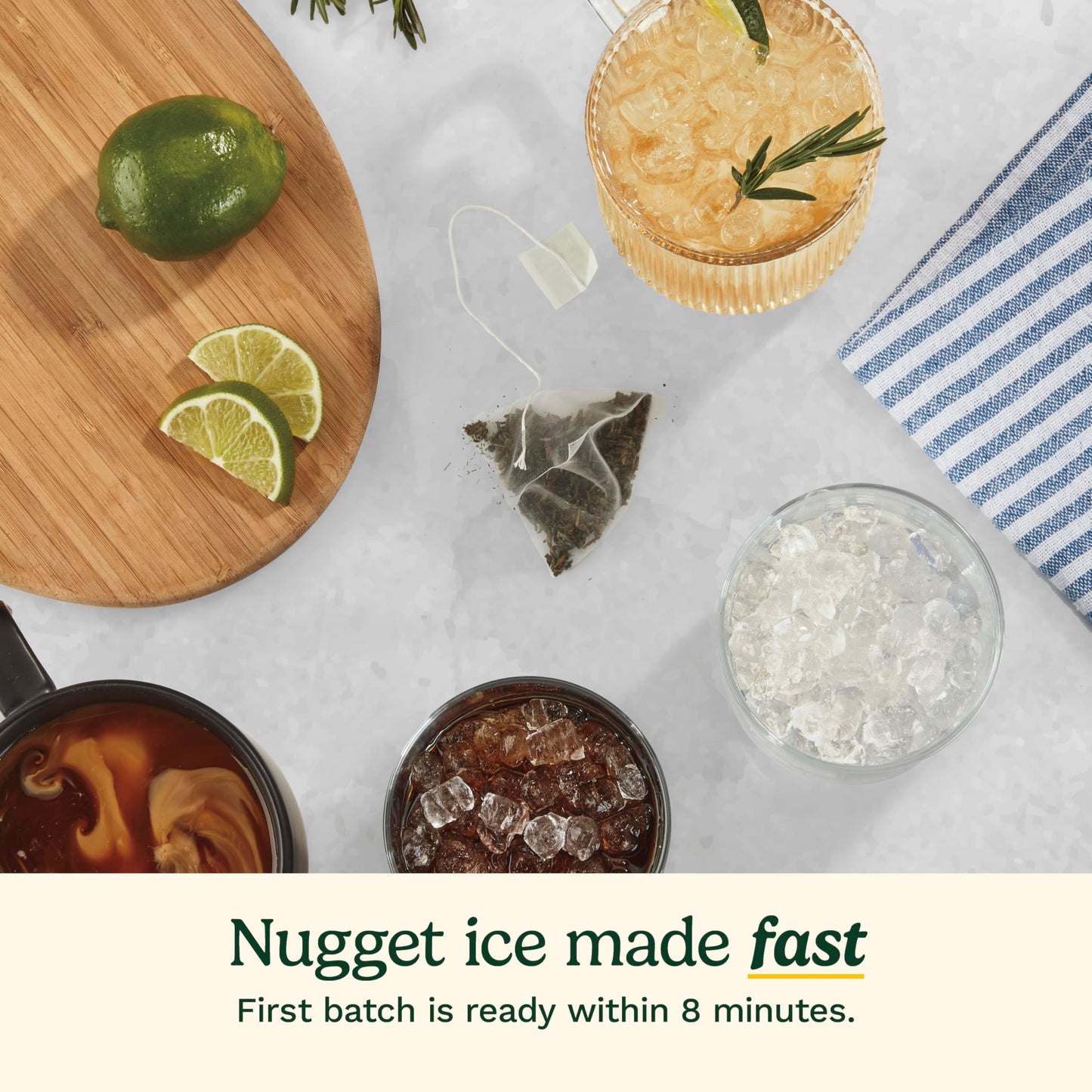 Cuisinart Counter-Top Nugget Ice Cube Maker, White, IMC-12