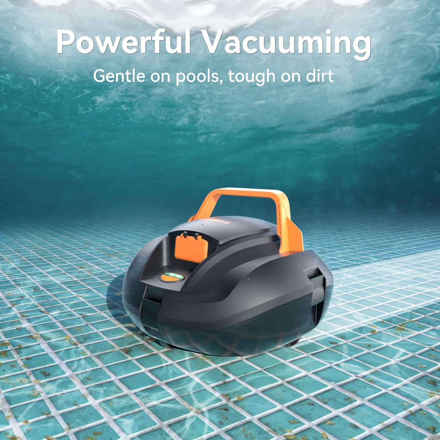 (2026 Upgrade) CliBot Cordless Pool Vacuum for Above Ground Pool - Dual-Motor Automatic Pool Cleaner with 120Mins Runtime, Easy One-Button Operation for Flat In-Ground and Above Ground Pools