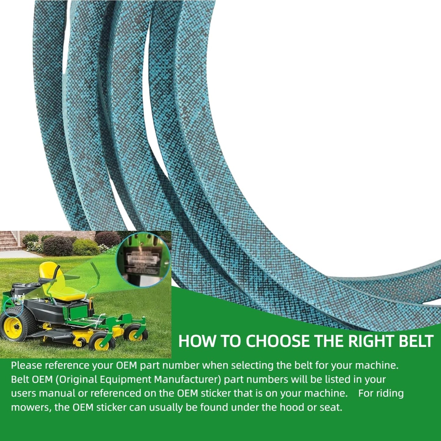 1/2" X 69.125" Mower Transmission Drive Belt for Cub Cadet Craftsman Troy-Bilt 954-05874, 754-05874, Ultima ZT1 ZT2 ZT3 Zero-Turn Mower