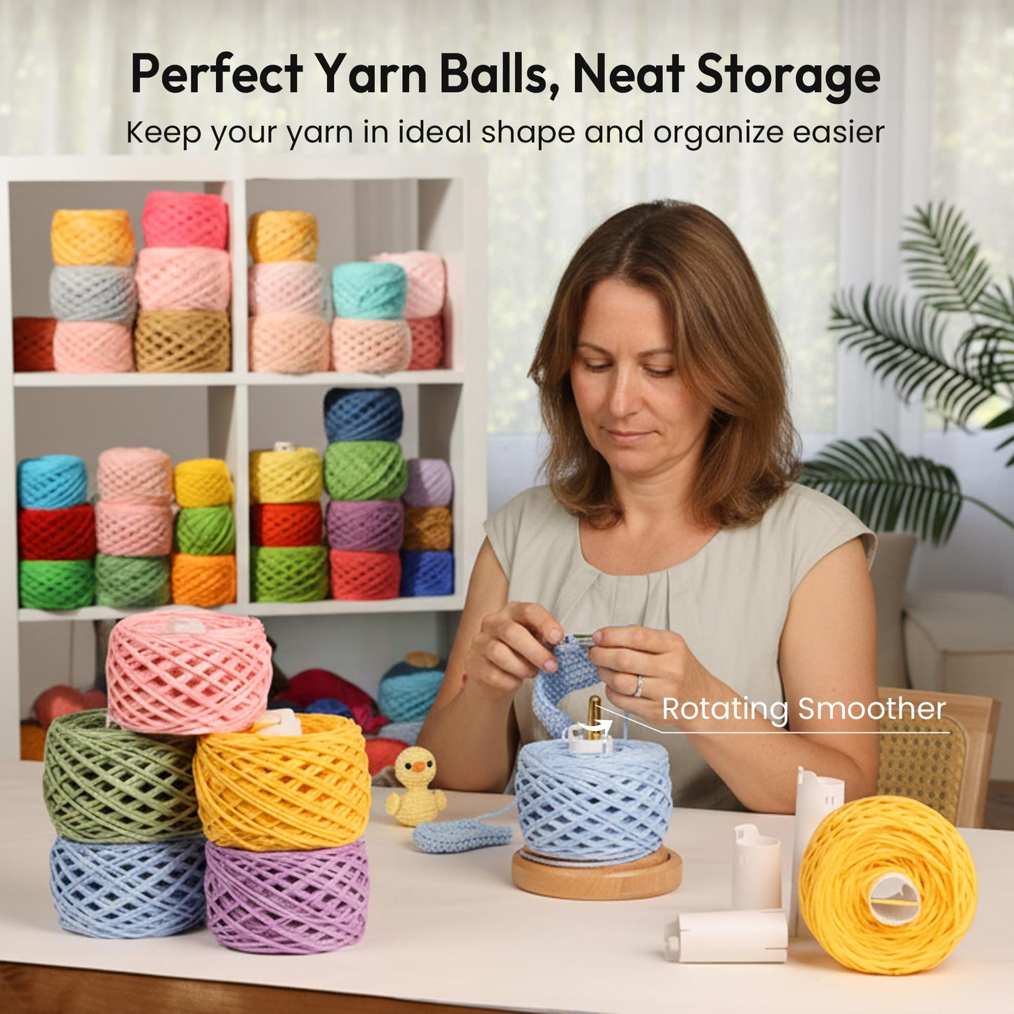 Etcokei 18pcs Yarn Ball Tube for Etcokei Electric Yarn Winder M1, Reusable ABS Yarn Cake Tube for Neat Storage & Tangle-Free Knitting/Crocheting Accessories