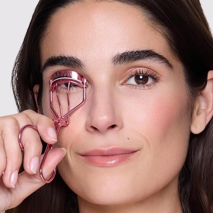 Tweezerman Tea Rose Eyelash Curler - Makeup Eyelash Tool for All Eye Shapes