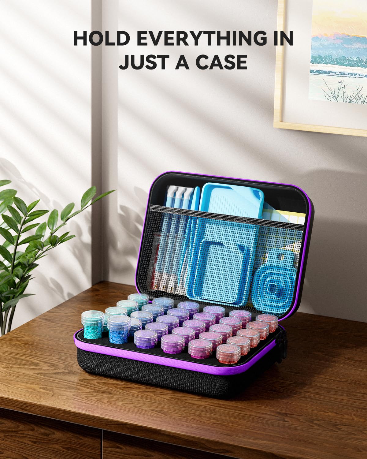 ARTDOT 30 Slots Storage Container for Diamond Art Kits for Adults, Portable Bead Storage Boxes for Diamond Painting Accessories and Tools
