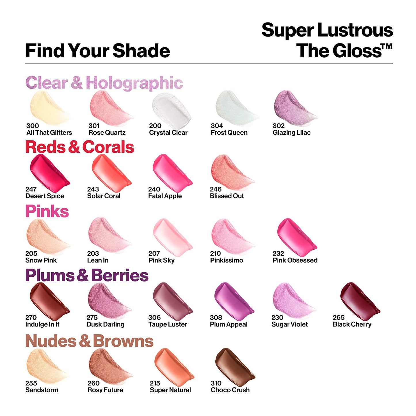 REVLON Super Lustrous Lip Gloss,Non-Sticky,Hydrating,High Shine Finish,215 Super Natural,0.13 oz,(Pack of 2)