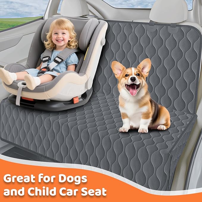 URPOWER Dog Car Seat Cover for Back Seat - Waterproof Car Seat Protector for Child Carseat & Pets, Nonslip Car Seat Covers for Cars, SUVs & Small Trucks
