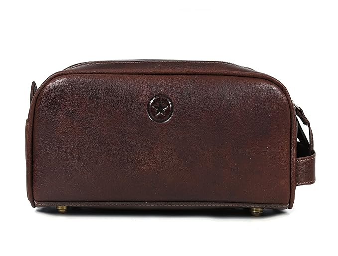 Leather Toiletry Travel Pouch Leather Waterproof Dopp Kit By Aaron Leather Goods